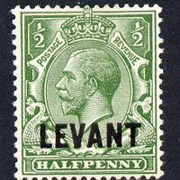 British Levant 1911-13 LEVANT opt on KG5 1/2d green mounted mint SG L16