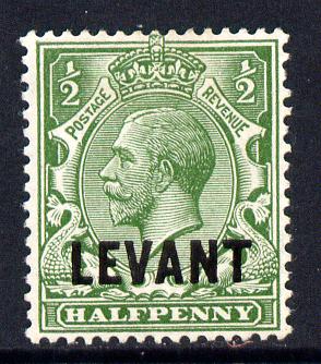 British Levant 1911-13 LEVANT opt on KG5 1/2d green mounted mint SG L16