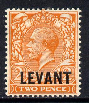 British Levant 1921 LEVANT opt on KG5 2d orange mounted mint SG L18