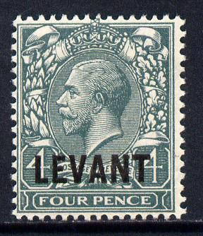 British Levant 1921 LEVANT opt on KG5 4d grey-green mounted mint SG L20