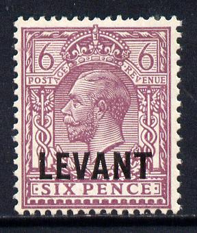 British Levant 1921 LEVANT opt on KG5 6d purple mounted mint SG L22