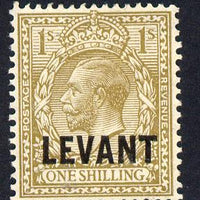 British Levant 1921 LEVANT opt on KG5 1s bistre-brown mounted mint SG L23