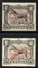 Nyassa Company 1911 Zebra 25r with REPUBLICA overprint omitted plus normal both mounted mint, SG 57var