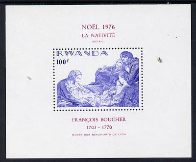 Rwanda 1976 Christmas perf m/sheet unmounted mint, SG MS 792