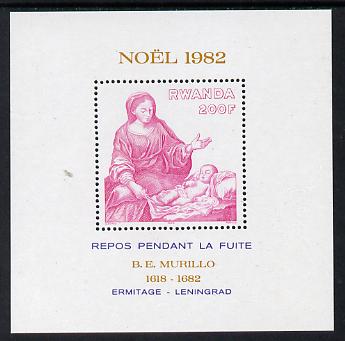 Rwanda 1982 Christmas perf m/sheet unmounted mint, SG MS 1122