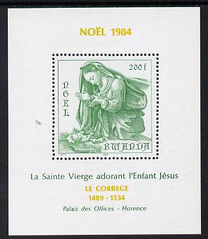 Rwanda 1984 Christmas perf m/sheet unmounted mint, SG MS 1218