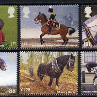 Great Britain 2014 Working Horses perf set of 6 unmounted mint