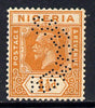 Nigeria 1921-32 KG5 Script CA 1.5d orange perforated SPECIMEN fine without gum and only about 400 produced SG 17s