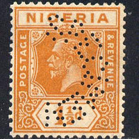 Nigeria 1921-32 KG5 Script CA 1.5d orange perforated SPECIMEN fine without gum and only about 400 produced SG 17s