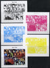 Mali 2014 Star Trek #2 sheetlet containing 4 values - the set of 5 imperf progressive proofs comprising the 4 individual colours plus all 4-colour composite, unmounted mint