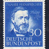 Germany - West 1953 75th Anniversary of German Telephones 30pf unmounted mint SG 1087