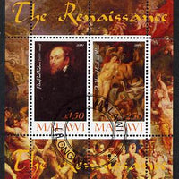 Malawi 2009 Renaissance Painters - Rubens perf sheetlet containing 2 values cto used