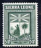 Sierra Leone 1933 KG5 Wilberforce & Abolition of Slavery 1/2d green unmounted mint SG 168