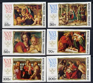 Togo 1976 Christmas - Nativity Scenes set of 6 imperf from limited printing unmounted mint as SG 1167-72