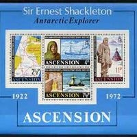 Ascension 1972 50th Anniversary of Shackleton's Death m/sheet unmounted mint, SG MS 163