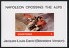 Chartonia (Fantasy) Napoleon Crossing the Alps by David imperf deluxe sheet on glossy card unmounted mint