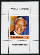 Chartonia (Fantasy) World Leaders - Nelson Mandela perf deluxe sheet on thin glossy card unmounted mint