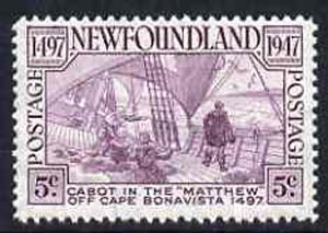 Newfoundland 1947 Anniversary of Cabot's Discovery unmounted mint, SG 294*