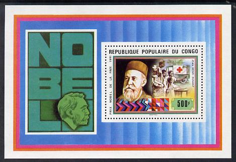 Congo 2001 Henri Dunant - Nobel Proze Winner perf m/sheet unmounted mint. Note this item is privately produced and is offered purely on its thematic appeal