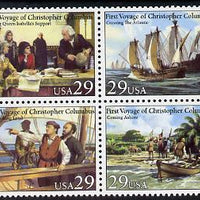 United States 1992 500th Anniversary of Discovery of America se-tenant block of 4 unmounted mint SG 2655a