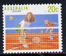 Australia 1989-94 Tennis 20c unmounted mint, from Sports def set of 19, SG 1176