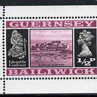 Guernsey 1973 Castle & Edward the Confessor 1/2p Booklet Pane (stamp with margins all round) SG 44ab