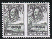 Bechuanaland 1932 KG5 Cattle 1/2d green horizontal pair imperf between,,'Maryland' perf forgery 'unused', as SG 99a - the word Forgery is either handstamped or printed on the back and comes on a presentation card with descriptive notes