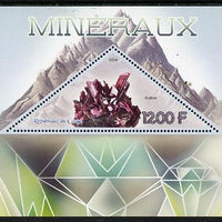 Congo 2014 Minerals perf s/sheet containing one triangular-shaped value unmounted mint