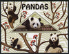 Congo 2014 Pandas perf s/sheet containing one triangular-shaped value unmounted mint