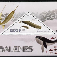 Congo 2014 Whales perf s/sheet containing one triangular-shaped value unmounted mint