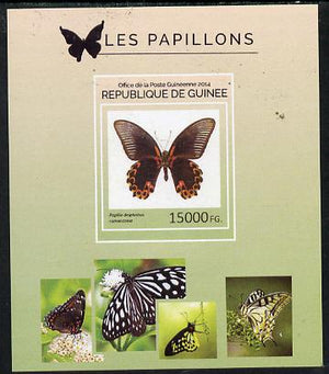 Guinea - Conakry 2014 Butterflies #5 imperf s/sheet unmounted mint. Note this item is privately produced and is offered purely on its thematic appeal