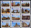 Match Box Labels - complete set of 12 Views of London, superb unused condition (News Kiosks Ltd)