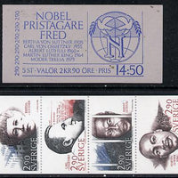 Sweden 1986 Nobel Prize Winners for Peace 14.50k booklet complete and fine, SG SB 394