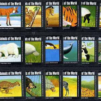 Match Box Labels - complete set of 18 Endangered Animals of the World, superb unused condition (Cornish Match Co)