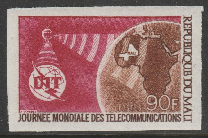 Mali 1970 World Telecommunications Day 90f imperf from limited printing unmounted mint as SG227