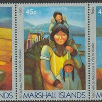 Marshall Islands 1989 Links with Alaska perf strip f 3 unmounted mint SG 208-10