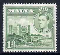 Malta 1938 KG6 Verdala Palace 1d green unmounted mint, SG 219a*