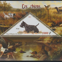 Benin 2015 Dogs perf deluxe sheet containing one triangular value unmounted mint