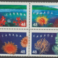 Canada - Hong Kong Joint Issue - Corals se-tenant block of 4 unmounted mint, SG 2138-41