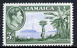 Jamaica 1939 KG6 Bananas 3d blue & green unmounted mint SG 126*