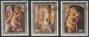 Congo 1984,Christmas - Paintings by Botticelli perf set of 3 fine cds used, SG 927-9