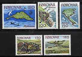 Faroe Islands 1978 Views of Mykines Island set of 5 unmounted mint, SG 30-34*