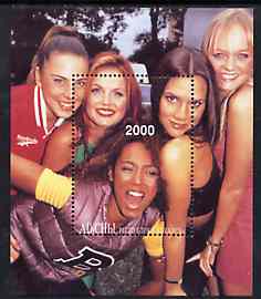 Abkhazia 1997 Spice Girls perf souvenir sheet (2000 value)