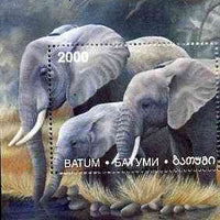 Batum 1997 Endangered Species (Elephant) perf souvenir sheet (2000 value) unmounted mint