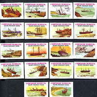 Match Box Labels -,set of 18 Cornish Ship Wrecks (nos 51-56 & 58-67 - 57 not issued) superb unused condition (Cornish Match Co Slim Pocket Size white border, average content 40)