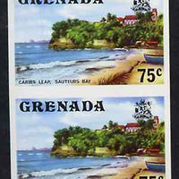 Grenada 1975 Sauteurs Bay 75c unmounted mint imperforate pair (as SG 663)