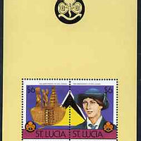 St Lucia 1986 75th Anniversary of Girl Guide Movement m/sheet containing 2 x $6 values, SG MS 875 unmounted mint