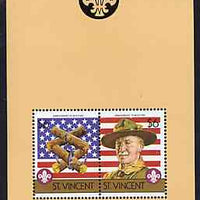 St Vincent 1986 Boy Scouts of America m/sheet containing 2 x $6 values unmounted mint, SG MS 972