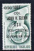 Togo 1962 Colonel Glenn's Space Flight 100f on 50c with opt & surcharge in black unmounted mint, SG 301