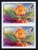 Antigua 1976 Geiger Tree 15c (without imprint) unmounted mint imperforate pair (as SG 477A)